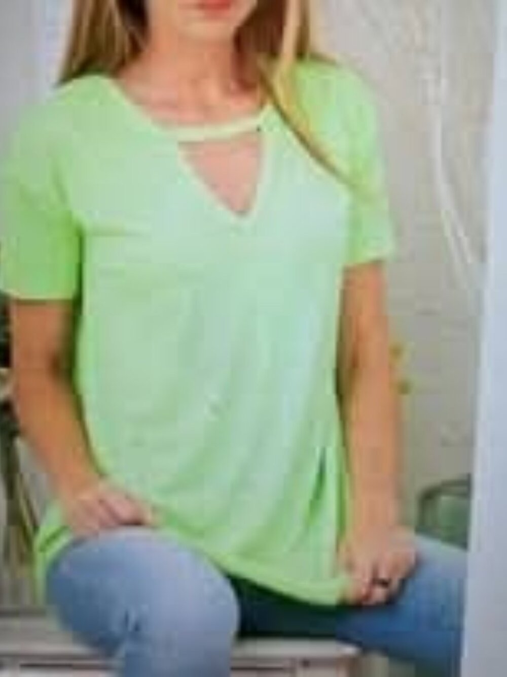 Lime Green Blouse